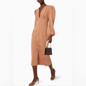 Elliatt Tan Shimmer Midi Dress